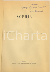 Libro, pubblicazione d epoca 1958 NicolÃ² LICCIARDELLO Logistica, logica e dialettica Invio AUTOGRAFO 1