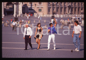 Fotografia d epoca originale Sylvester STALLONE e Jennifer FLAVIN  ROMA 1990 ca 35 mm vintage slide 52 1