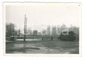 Fotografia d epoca originale 1935 TORINO Ponte Regina Margherita innevato  Foto ANIMATA tram 9x6 cm 1