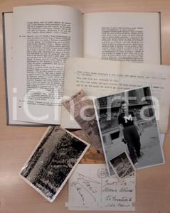 1947 MILANO Tino TANSI caduto sul fronte greco - Lotto pubblicazione foto Raro e interessante lotto, relativo alla vicenda di un giovane caduto durante la Seconda Guerra Mondiale.Pubblicazione originale, con copertina flessibile, realizzata a titolo commemorativo dalla famiglia di Ernesto "Tino" Tansi, nel 6° anniversario della sua morte a 27 anni sul fronte greco nel 1941. La pubblicazione contiene il diario di guerra che Tino Tansi tenne dalla sua partenza il 20-12-1940 alla sua morte il 13-4-1941.Unita alla pubblicazione è una busta contenente ritagli di giornale testimonianti l'attività sportiva di Tino Tansi (era una promessa del nuoto), foto del cimitero di guerra, una cartolina autografa di Tansi, una fotografia del giovane in divisa sportiva e un dattiloscritto.        PAGINE: 73 GOOD/buono lievi tracce d'uso alla pubblicazione Formato: 24x17 cm originale e autentica 1