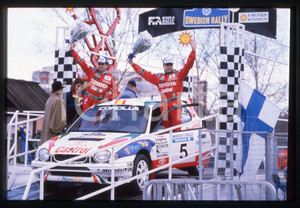 Fotografia d epoca originale Carlos SAINZ Luis MOYA WRC INTERNATIONAL SWEDISH RALLY 1998 35 mm vintage slide 1