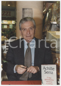 Fotografia d epoca originale 1996 ITALIA Achille SERRA presenta Una giustizia senza scorta  Foto 15x22 cm 1