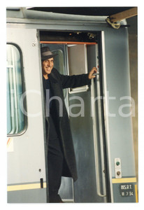 Fotografia d epoca originale 1994 FERROVIE DELLO STATO Adriano CELENTANO Backstage spot  Foto 15x10 cm 2 1