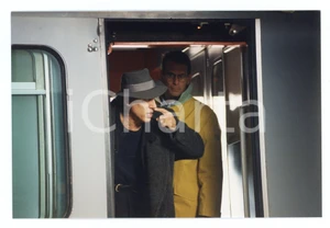 Fotografia d epoca originale 1994 FERROVIE DELLO STATO Adriano CELENTANO Backstage spot  Foto 15x10 cm 11 1