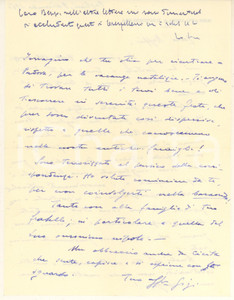 Autografo originale 1960 CAGLIARI Lettera Luigi CRESPELLANI  Notizie di famiglia Autografo 1