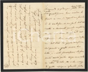 Autografo originale 1890 BOLOGNA Achille SASSOLI TOMBA  Lettera condoglianze  Autografo 1