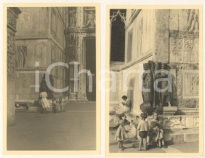 Fotografia d epoca originale Ottobre 1946 VENEZIA Basilica di S. MARCO  Bambini Lotto 2 foto artistiche 1
