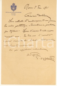 Autografo originale 1911 ROMA Regia Galleria Borghese  Lettera Pietro D ACHIARDI Autografo 1