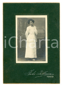 Fotografia d epoca originale 1912 VARESE Ritratto femminile  Foto di Fulco BALLERINI 12x17 cm 1