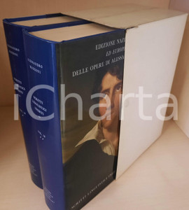 2000 Alessandro MANZONI Scritti linguistici inediti - II - Vol. 18 2 tomi (2) Edizione Nazionale ed Europea delle opere di Alessandro Manzoni. Legatura in tela blu, logo "Casa del Manzoni" in oro al centro del piatto, sovraccoperta illustrata, cofanetto in cartoncino.Composizione dei testi nella versione VAL del carattere Baskerville, realizzato nella Stamperia Valdonega ad Arbizzano di Verona.PAGINE: 1247EDITORE: Centro Nazionale Studi Manzoniani - Milano GOOD/buono ma sbrecciature e abrasioni al cofanetto Formato: 22x14 cm originale e autentica 1