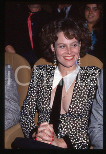 Fotografia d epoca originale 1986 Sigourney WEAVER Festival del cinema VENEZIA 35 mm vintage slide 33 1