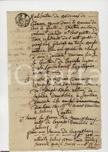 Documento originale, autentico 1814 LAGNASCO (CN) Tommaso DELLA ROVERE in debito per un campo *Manoscritto 1