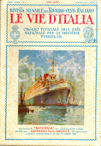 Giornale, rivista storica 1927 LE VIE D ITALIA TCI Arte orientale di VENEZIA Anno XXXIII n°6 SATURNIA 1
