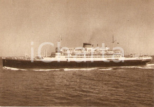 Cartolina originale da collezione 1955 MARINA MERCANTILE Motonave SATURNIA Società Navigazione ITALIA Cartolina 7 1