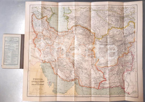 1920 ca PERSIA, AFGHANISTAN and BALUCHISTAN *Mappa su tela PHILIPS' Mappa originale d'epoca, montata su tela, con copertina rigida.Collana "Philips' - Authentic Imperial Maps"EDITORE: George Philip & Son - Liverpool FAIR/discreto abrasioni in copertina Formato: 64x54 cm originale e autentica 1 1920 ca PERSIA, AFGHANISTAN and BALUCHISTAN *Mappa su tela PHILIPS' Mappa originale d'epoca, montata su tela, con copertina rigida.Collana "Philips' - Authentic Imperial Maps"EDITORE: George Philip & Son - Liverpool FAIR/discreto abrasioni in copertina Formato: 64x54 cm originale e autentica 1