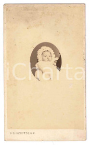 Fotografia d epoca originale 1871 GENOVA Pilade BRONZETTI neonato  Figlio garibaldino Oreste Foto SCIUTTO 2 1