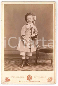 Fotografia d epoca originale 1875 ca MILANO Elisa BRONZETTI figlia del garibaldino Oreste Foto MONTABONE 2 1