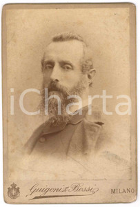 Fotografia d epoca originale 1894 MILANO Antonio PESTALOZZA patriota Foto con AUTOGRAFO 11x16 1