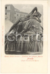 Cartolina originale da collezione 1900 ca ROMA TERMINI Fontana dell Acqua Marcia  Nereide Cartolina FP NV 1