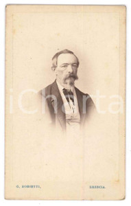 Fotografia d epoca originale 1890 ca BRESCIA Ritratto maschile  Foto G. ROSSETTI CDV 1