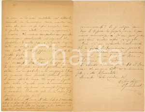 1902 TAVERNOLE SUL MELLA (BS) Don Giulio DONATI cerca vescovo per benedizione Lettera autografa del sacerdote, che non aveva trovato nessun vescovo disposto a venire per la benedizione di una pala d'altare.PAGINE: 6 facciate scritte FAIR/discreto piegature d'epoca Formato: 13x21 cm originale e autentica 1