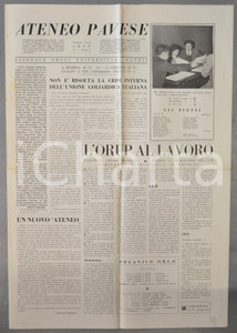 Giornale, rivista storica 1956 PAVIA ATENEO PAVESE Crisi interna Unione Goliardica Italiana Giornale 3 1