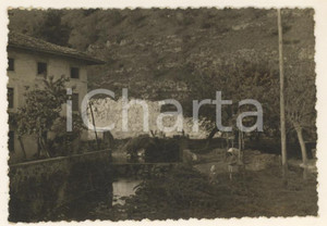 Fotografia d epoca originale 1950 ca CASTELGOMBERTO VI Veduta con la POSCOLA Foto 10x7 cm 1