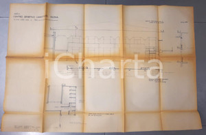 Mappa, planimetria storica 1963 MILANO NAVIGLI Progetto centro sportivo CANOTTIERI OLONA  Facciata 1 Mappa, planimetria storica 1963 MILANO NAVIGLI Progetto centro sportivo CANOTTIERI OLONA  Facciata 1