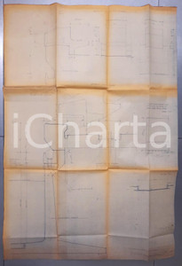 Mappa, planimetria storica 1963 MILANO NAVIGLI Progetto centro sportivo CANOTTIERI OLONA  Blocchi piscina 1 Mappa, planimetria storica 1963 MILANO NAVIGLI Progetto centro sportivo CANOTTIERI OLONA  Blocchi piscina 1
