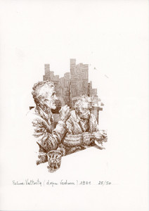 1981 MILANO Felice VALTORTA "Dopu vedum" - Stampa limitata 25/50 Stampa d'epoca, in tiratura limitata.Esemplare 25/50 GOOD/buono  Formato: 20x28 cm originale e autentica 1