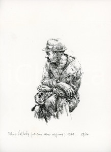 1981 MILANO Felice VALTORTA "El Cinc Ghei ragiona" - Stampa limitata 17/50 Stampa d'epoca, in tiratura limitata.Esemplare 17/50 GOOD/buono  Formato: 22x31 cm originale e autentica 1