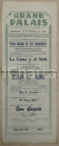 1939 SANTA FE (USA) GRAND PALAIS "Don Quijote" by G.W. PABST Manifesto 13x34 cm Manifesto d'epoca. FAIR/discreto Piegatura centrale d'epoca, bruniture, gualciture ai margini Formato: 13x34 cm originale e autentica 1