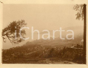 1925 ca ALGERI ? - Paesaggio - Città e mare visti dall'alto - Fotografia 11x9 cm Fotografia originale d'epoca.La fotografia proviene da un più vasto album che documenta i viaggi di una famiglia di nove persone attraverso l'Europa, il Nord Africa e il Sud America.La presente fotografia è stata con ogni probabilità scattata in Algeria, più precisamente nella zona di Algeri. Rappresenta un'interessante testimonianza di viaggi verso luoghi esotici e lontani o verso i principali monumenti dell'Europa dell'epoca. GOOD/buono  Formato: 11x9 cm originale e autentica 1