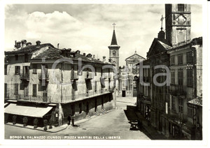 Cartolina originale da collezione 1950 ca BORGO SAN DALMAZZO (CN) Piazza martiri della Libertà *Cartolina 1