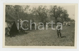 Fotografia d epoca originale 1935 ca CINA TIENTSIN Leoni di SAN MARCO  Accampamenti Foto 1