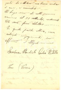 Autografo originale 1938 CICLISMO SOAVE Andrea PIUBELLO vuole sfidare Maurice RICHARD Autografo 1