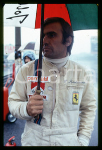 Fotografia d epoca originale Carlos REUTEMANN Scuderia FERRARI  FORMULA 1 GP MONZA 1976 35 mm vintage slide 1