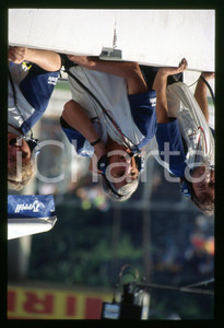 Fotografia d epoca originale Ken TYRRELL al muretto  FORMULA 1 GP MONZA 1992 35 mm vintage slide 1