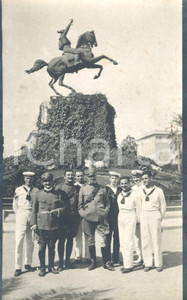 Fotografia d epoca originale 1915 ca WW1 LA SPEZIA Giardini Pubblici  Ufficiali artiglieria e Regia Marina 3 1