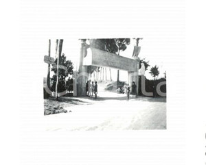 Fotografia d epoca originale 1937 ROMA PARIOLI Ingresso campo Truppe Coloniali AFRICA ITALIANA Foto 6,5x5 1