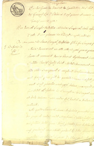 Documento originale, autentico 1807 ASTI Prestito di Carlo CURBIS a Giacomo BUSSOLERIO Manoscritto 1