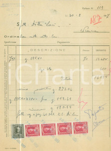 Documento originale, autentico 1957 VICENZA Aldo MORSIANI Laboratorio oreficeria Fattura commerciale 1