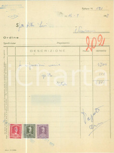 Documento originale, autentico 1957 VICENZA Aldo MORSIANI Laboratorio oreficeria Fattura commerciale 1
