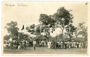 1930 ca CONGO BELGE KATANGA CHITURU - Danses le dimanche - Photo L. GABRIEL 15 Fotografia originale d'epoca, in formato cartolina postale.FOTOGRAFO: L&eacute;opold Gabriel - Panda - Katanga  GOOD/buono minime smussature angolari Formato: 14x9 cm originale e autentica 1