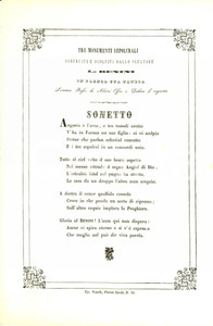 Documento originale, autentico 1850 FAENZA RA Lorenzo ROSSI sonetto a Luigi BENINI Tre monumenti sepolcrali 1