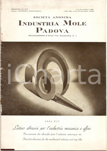 Materiale pubblicitario d’epoca 1934 PADOVA Listino abrasivi Industria MOLE illustrato 1