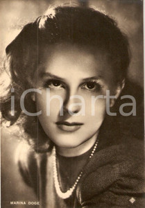 Cartolina originale da collezione 1940 ca CINEMA Attrice Marina DOGE Ritratto Fotografia seriale ASER 1