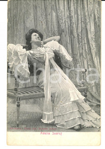 Cartolina originale da collezione 1900 ca Amelia SOAREZ Cantante operetta Cartolina FP NV 1