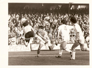 Fotografia d epoca originale 1988 NAPOLI CALCIO Maurizio NERI scontro con portiere Fotografia 1