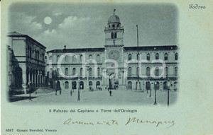 Cartolina originale da collezione 1900 ca PADOVA Palazzo del CAPITANO e Torre dell Orologio Cartolina FP NV 1